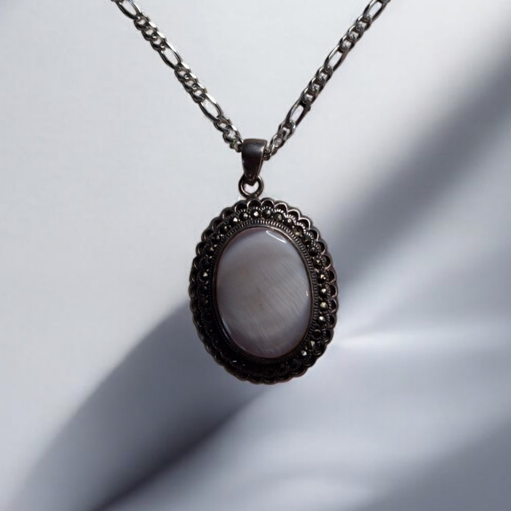 Vintage Sterling Silver 925 KA 1772 KARIZIA SPA Italy Figaro Chain Necklace with